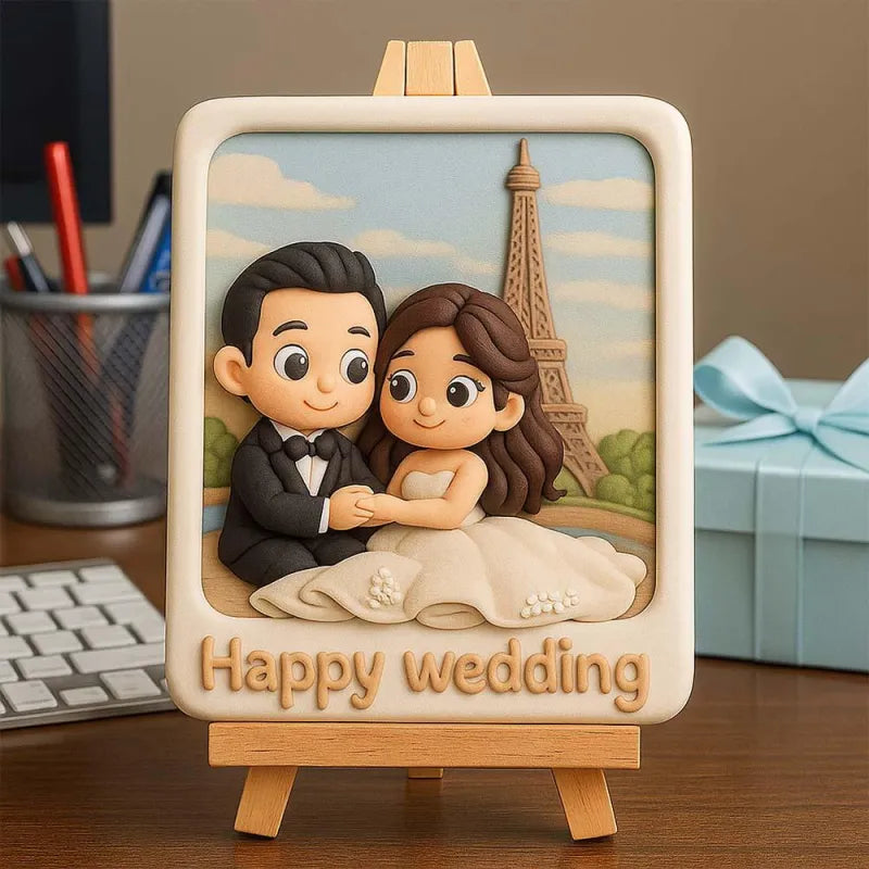 Custom 3D Mini Figurine Decors Personalized Unique Home Decor Birthday Gift Wedding Gift Toy For Celebration (No Wooden Holder Included)
