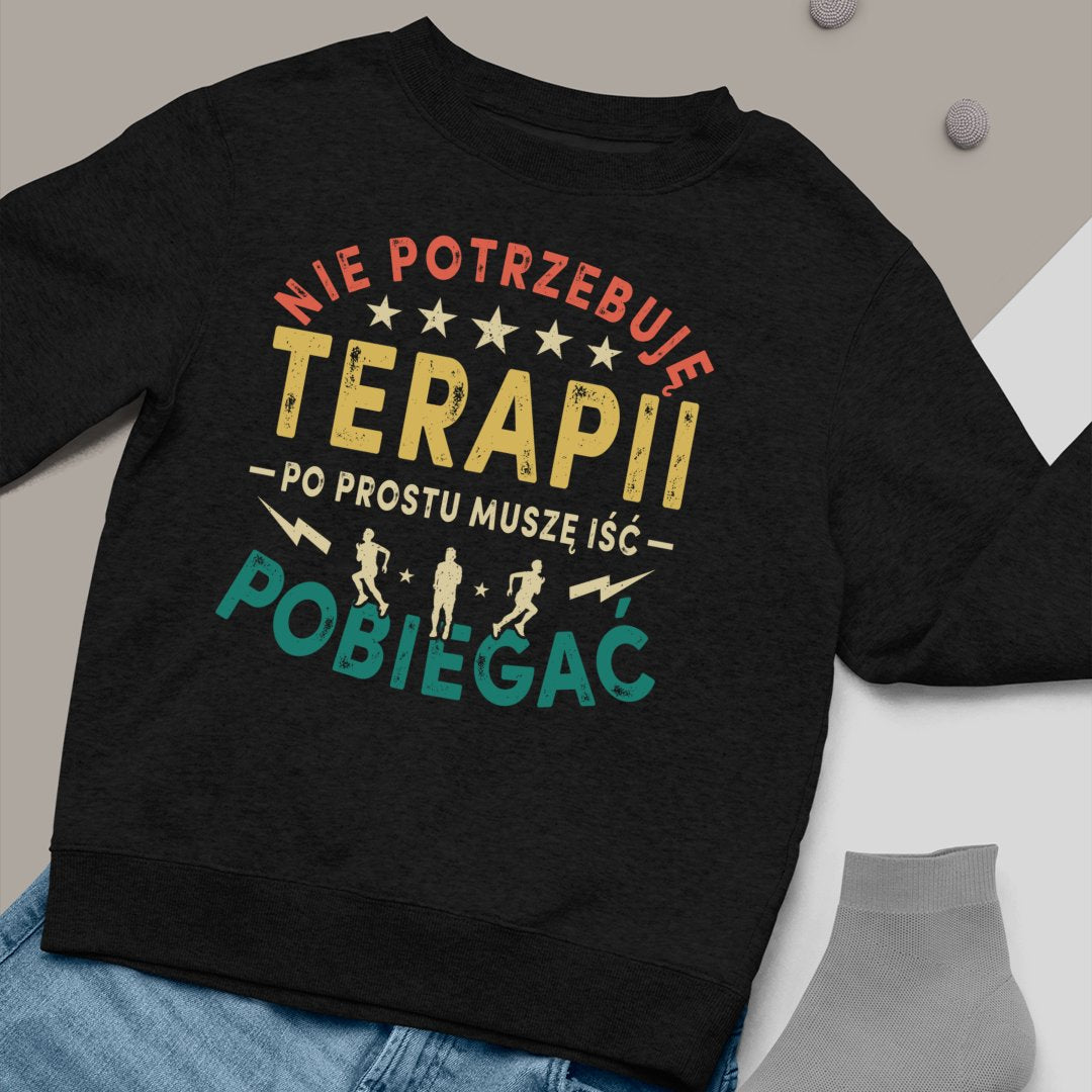 Bluza Unisex Terapia, Pobiegać