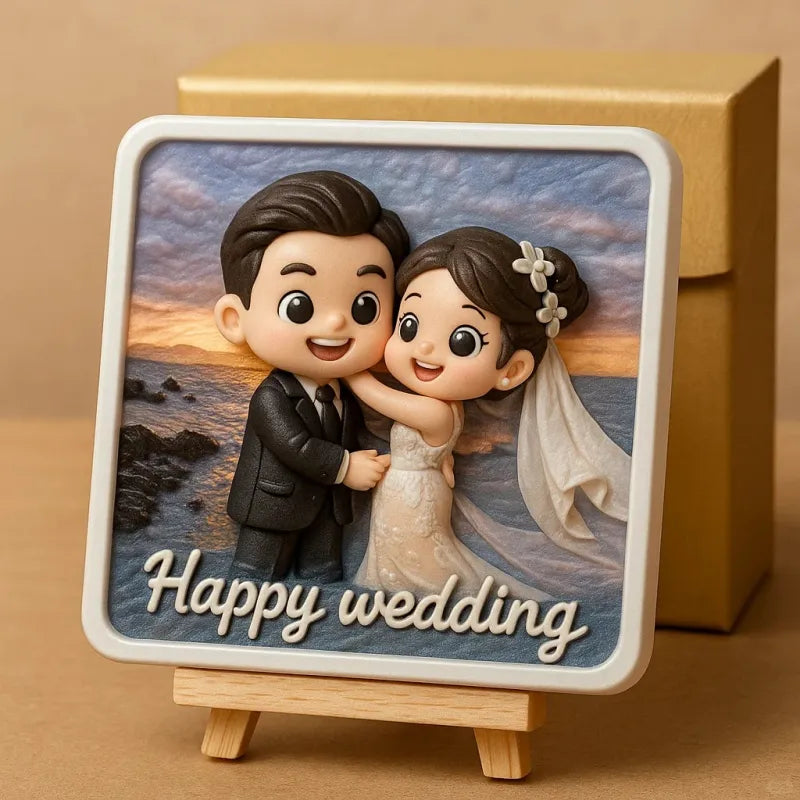 Custom 3D Mini Figurine Decors Personalized Unique Home Decor Birthday Gift Wedding Gift Toy For Celebration (No Wooden Holder Included)