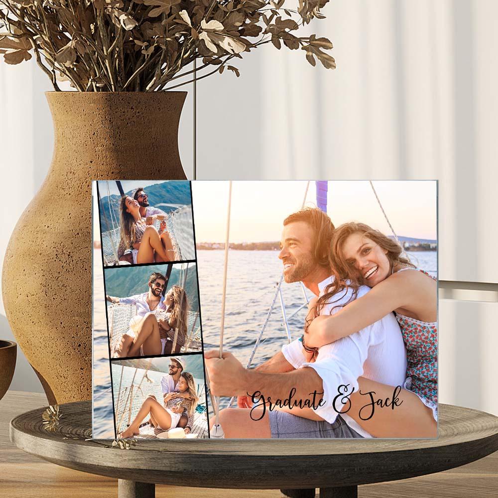 Personalizowana tablica ze zdjęciami i imieniem, prezent do domu na urodziny