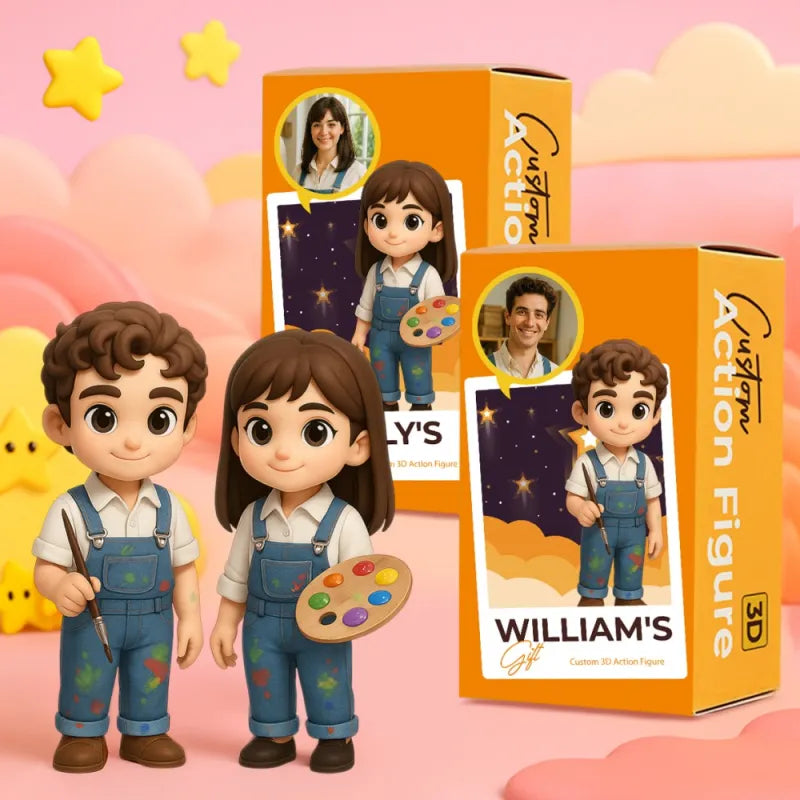 Custom Cute 3D Mini Figure Office Desk Figurine Based on Your Picture Birthday Gift Valentines Gift Christmas Gift