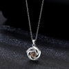 925 Silver Necklace Personalized Flower Projection Photo Necklace