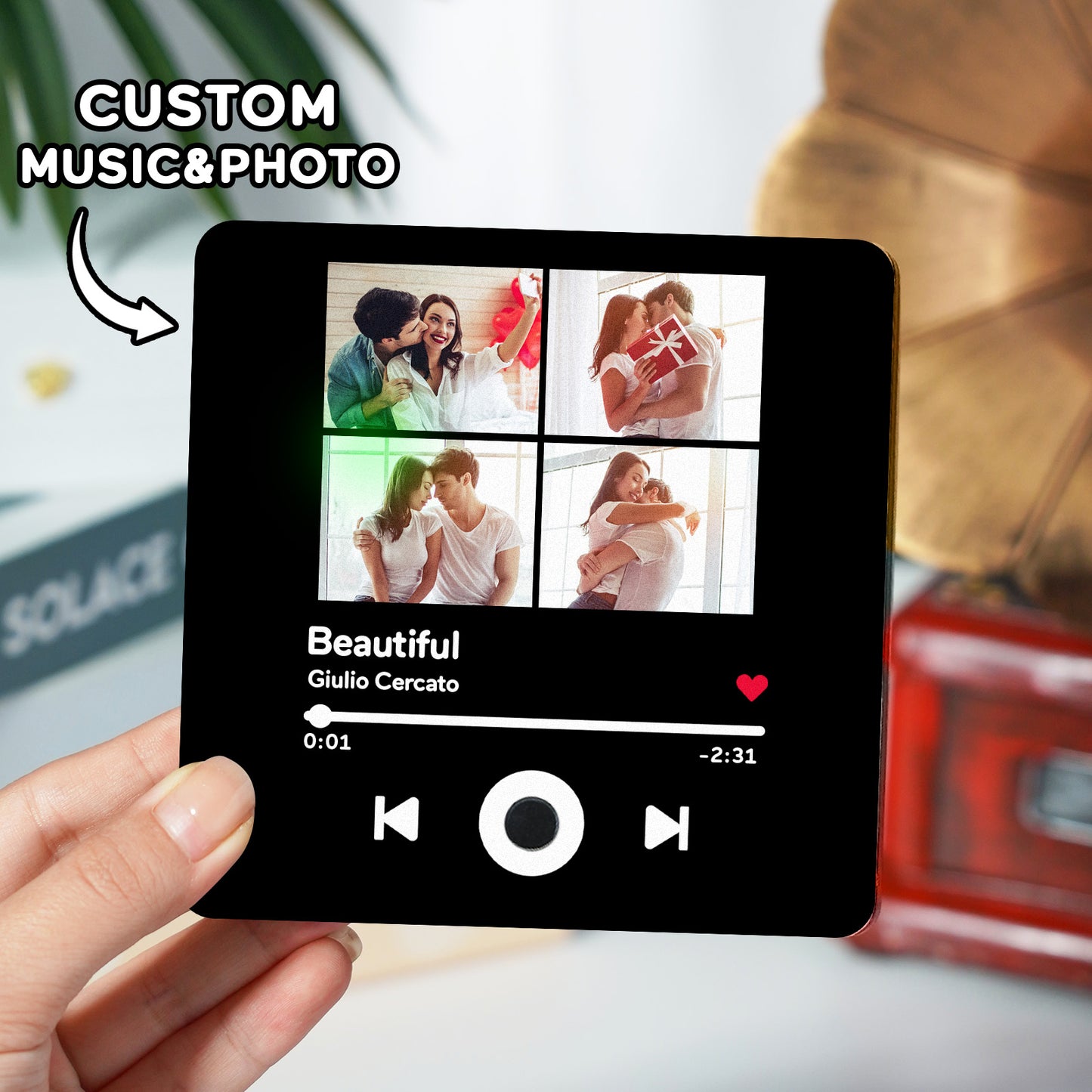 Muzyczny Magnes Na Lodówkę Z Personalizowanym Zdjęciem