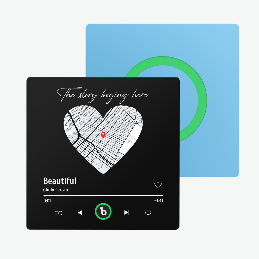 FridgeBeats Frameless Custom Music Fridge Magnet New 4.0 Upgrade Wall Photo Sticker That Plays Music Without Cell Phone Multiple Styles Gift