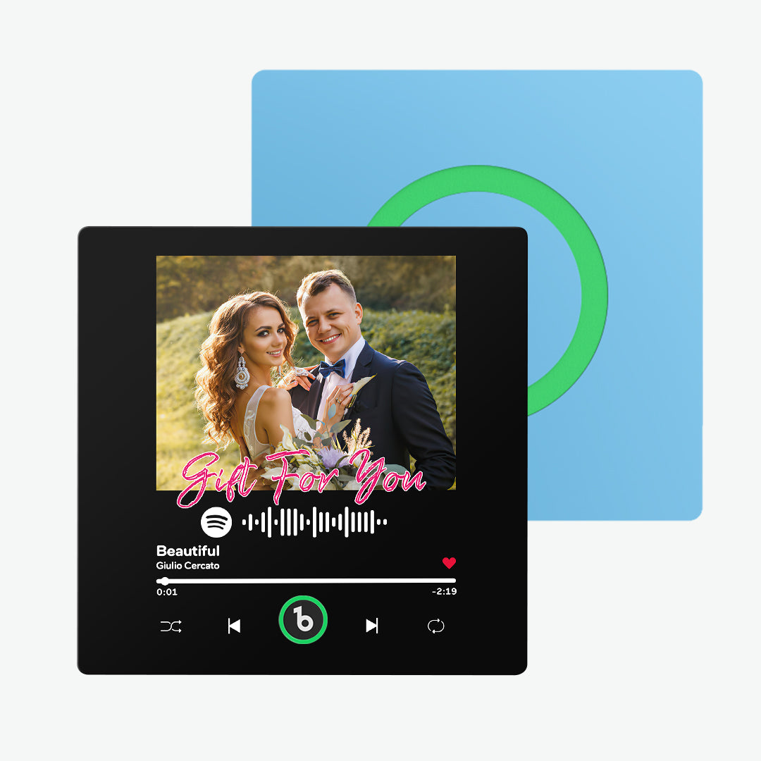 FridgeBeats Frameless Custom Music & Photo Fridge Magnet FridgeBeats 4.0 Pro Supports Bluetooth Connectivity