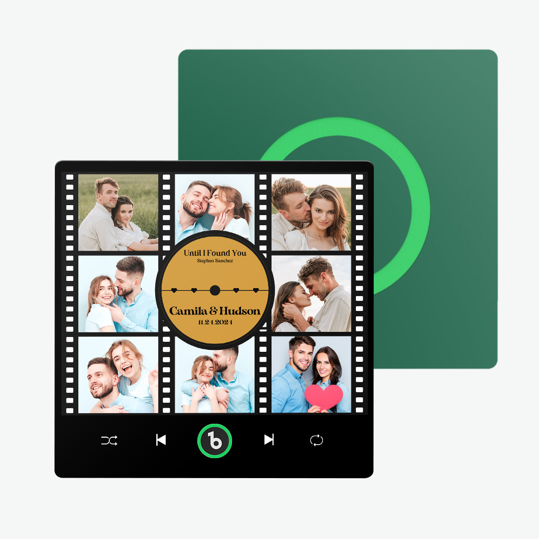 FridgeBeats Frameless New 4.0 Upgrade Custom Music Fridge Magnet Film Photo Collage Style Fridge Magnet Gift for Lover