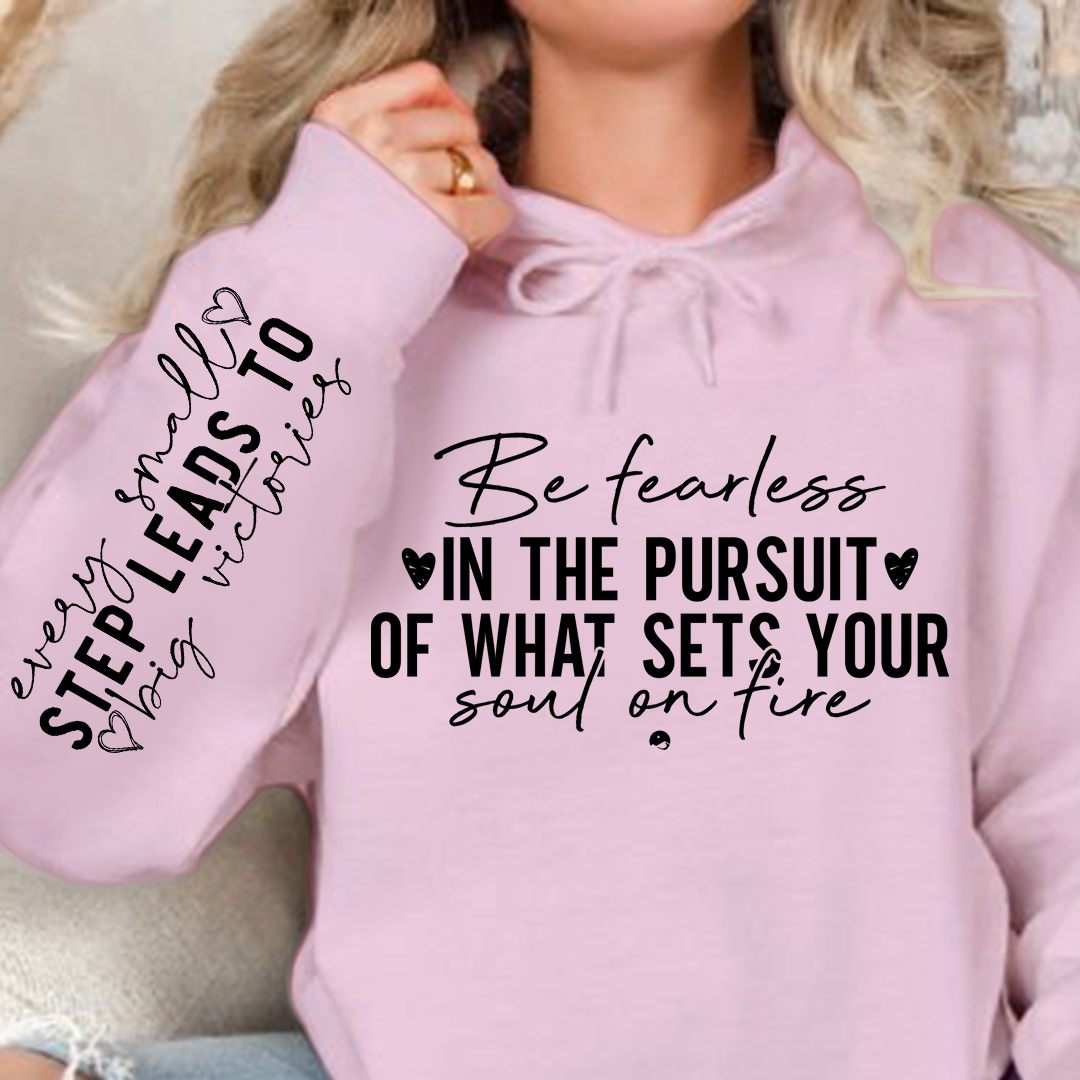 Bluza z kapturem Be fearless in the pursuit