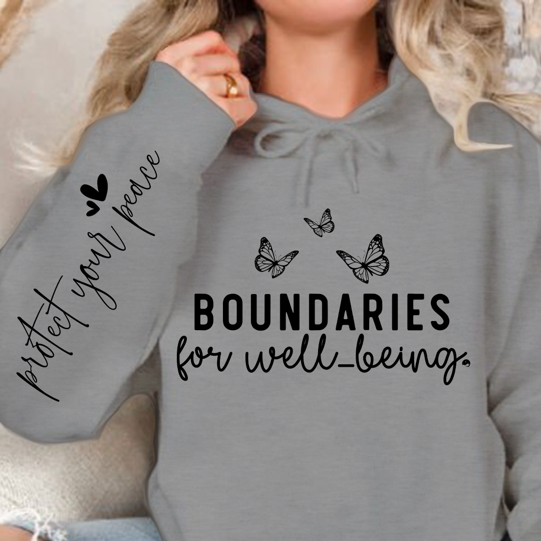 Bluza z kapturem Boundaries For Well-being