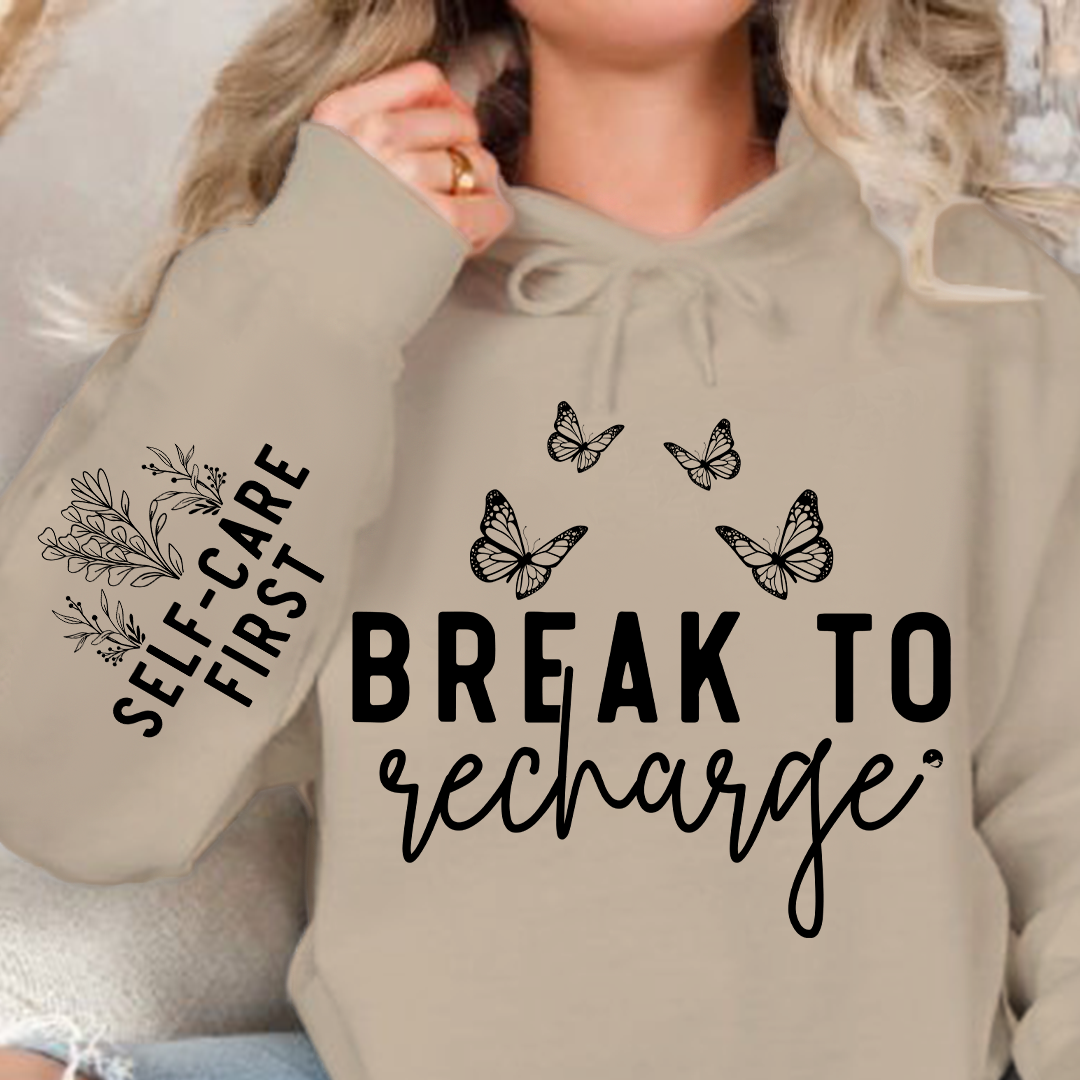Bluza z kapturem Break To Recharge