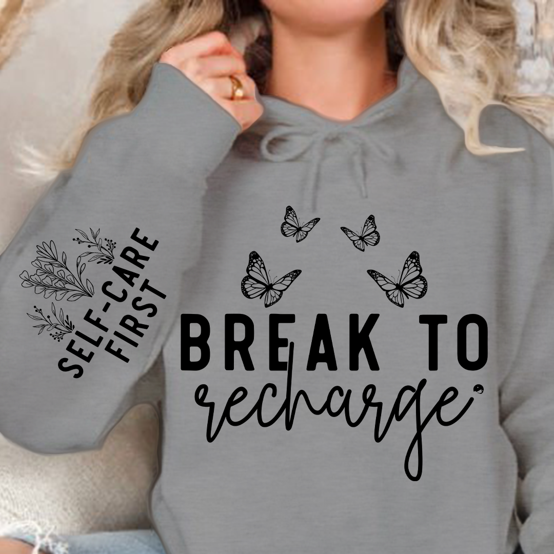 Bluza z kapturem Break To Recharge