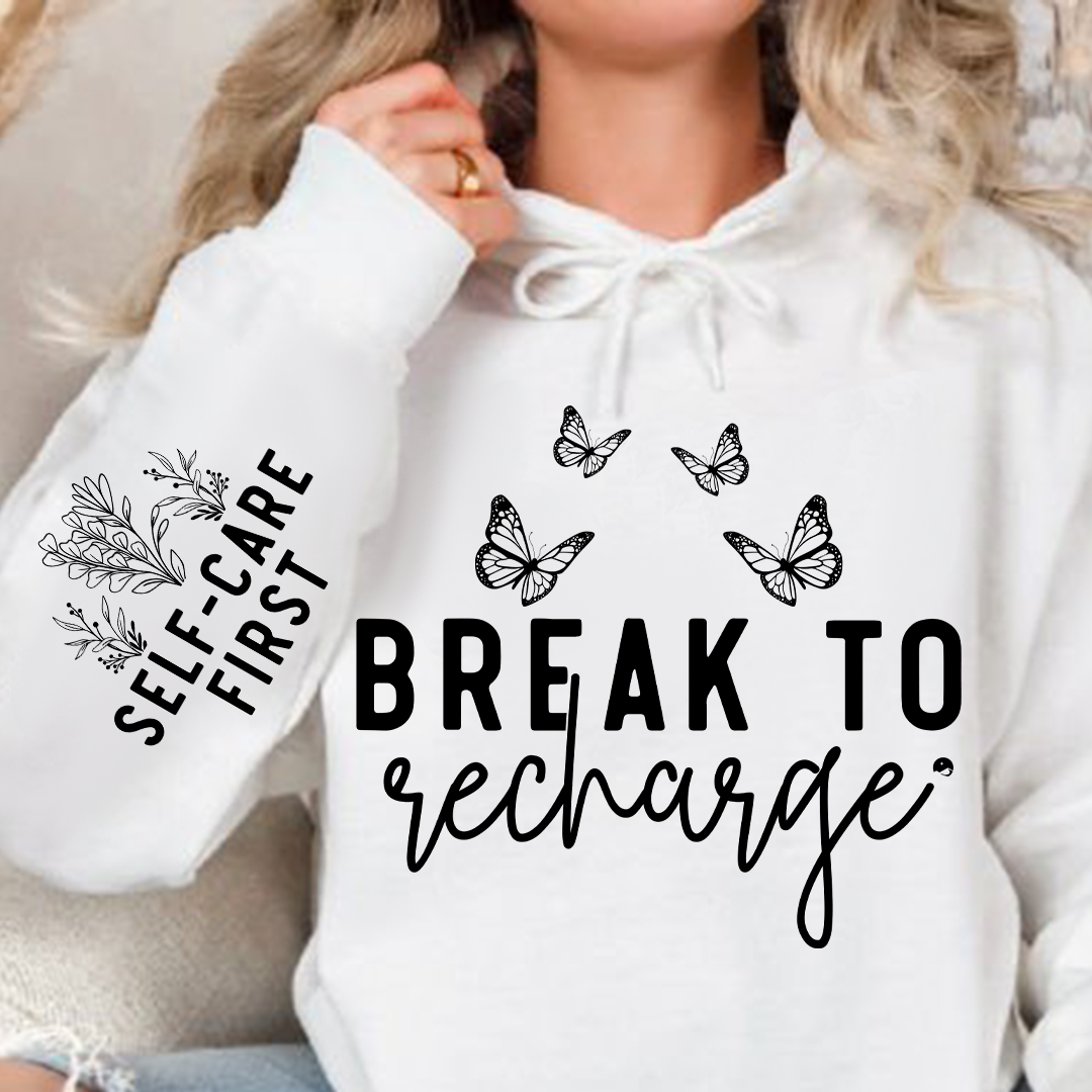 Bluza z kapturem Break To Recharge