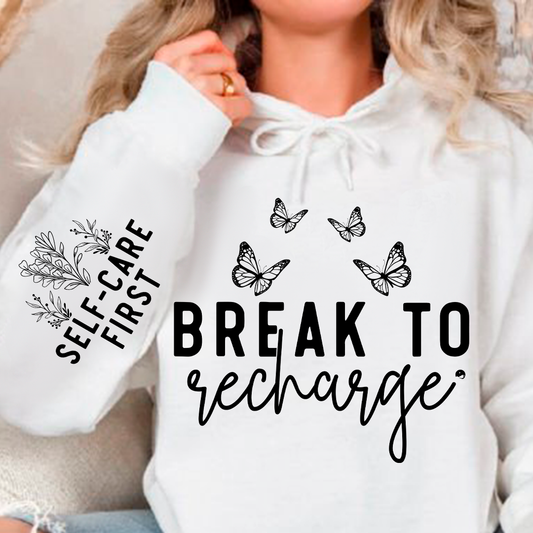 Bluza z kapturem Break To Recharge