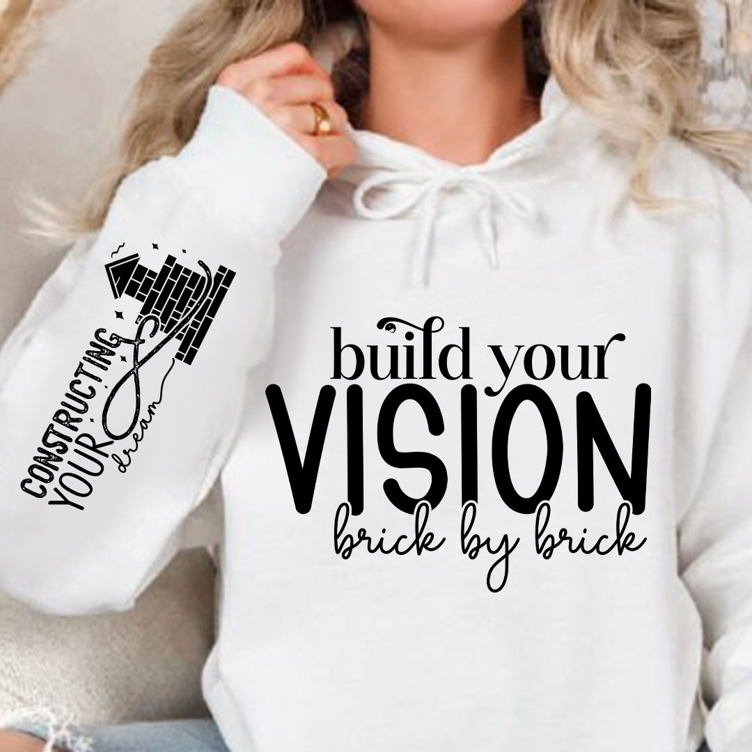 Bluza z kapturem Build Your Vision Brick by Brick 