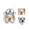 Dog Paw Photo Charm 925 Sterling Silver