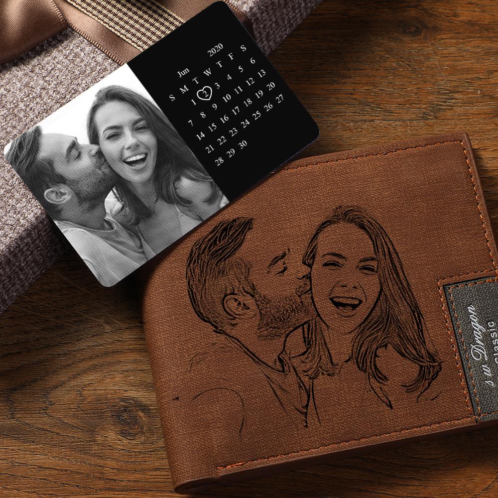 Personalizowana karta do portfela z zdjęciem na rocznicę dla pary