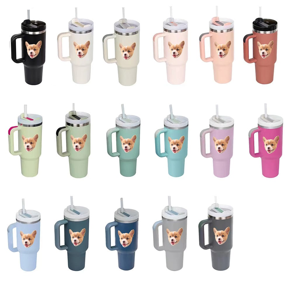 Kubek Termiczny Prezent dla Babci na Dzień Babci 40oz ze Słomką