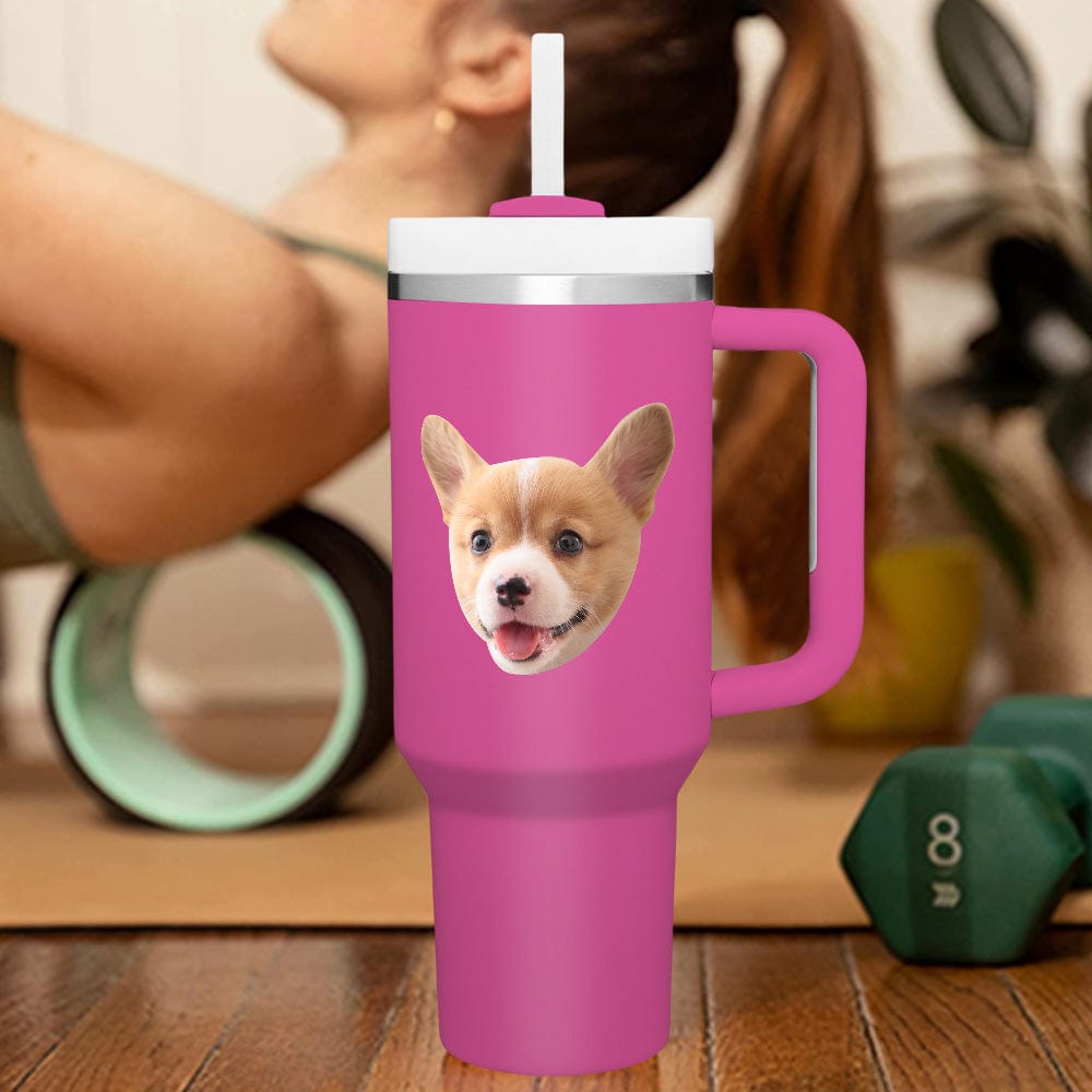 Kubek Termiczny Prezent dla Babci na Dzień Babci 40oz ze Słomką