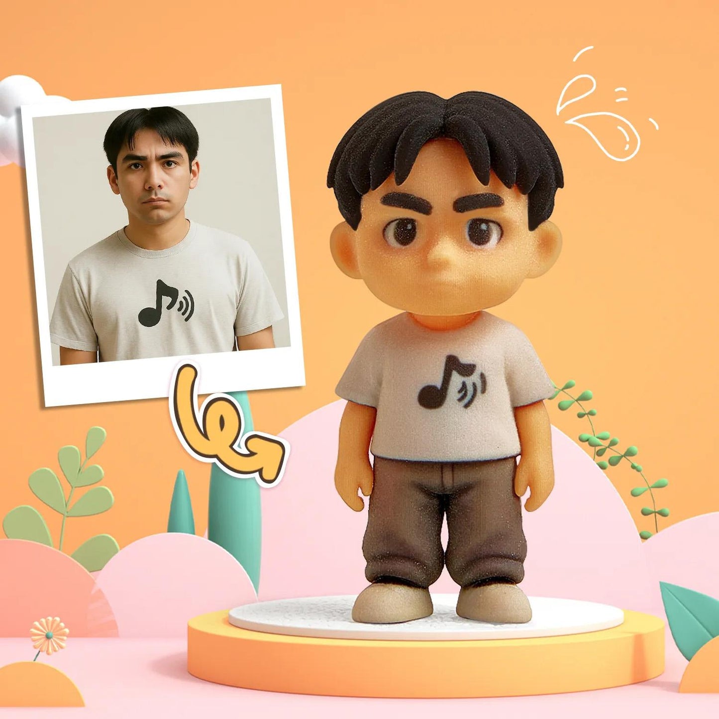 Personalizowana figurka 3D na prezent dla pary, na rocznicę, urodziny