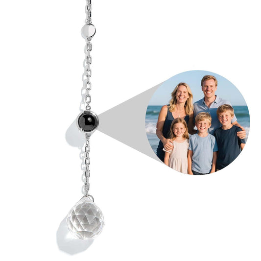 Personalizowany wiszący ornament z projekcją zdjęcia na prezent walentynkowy