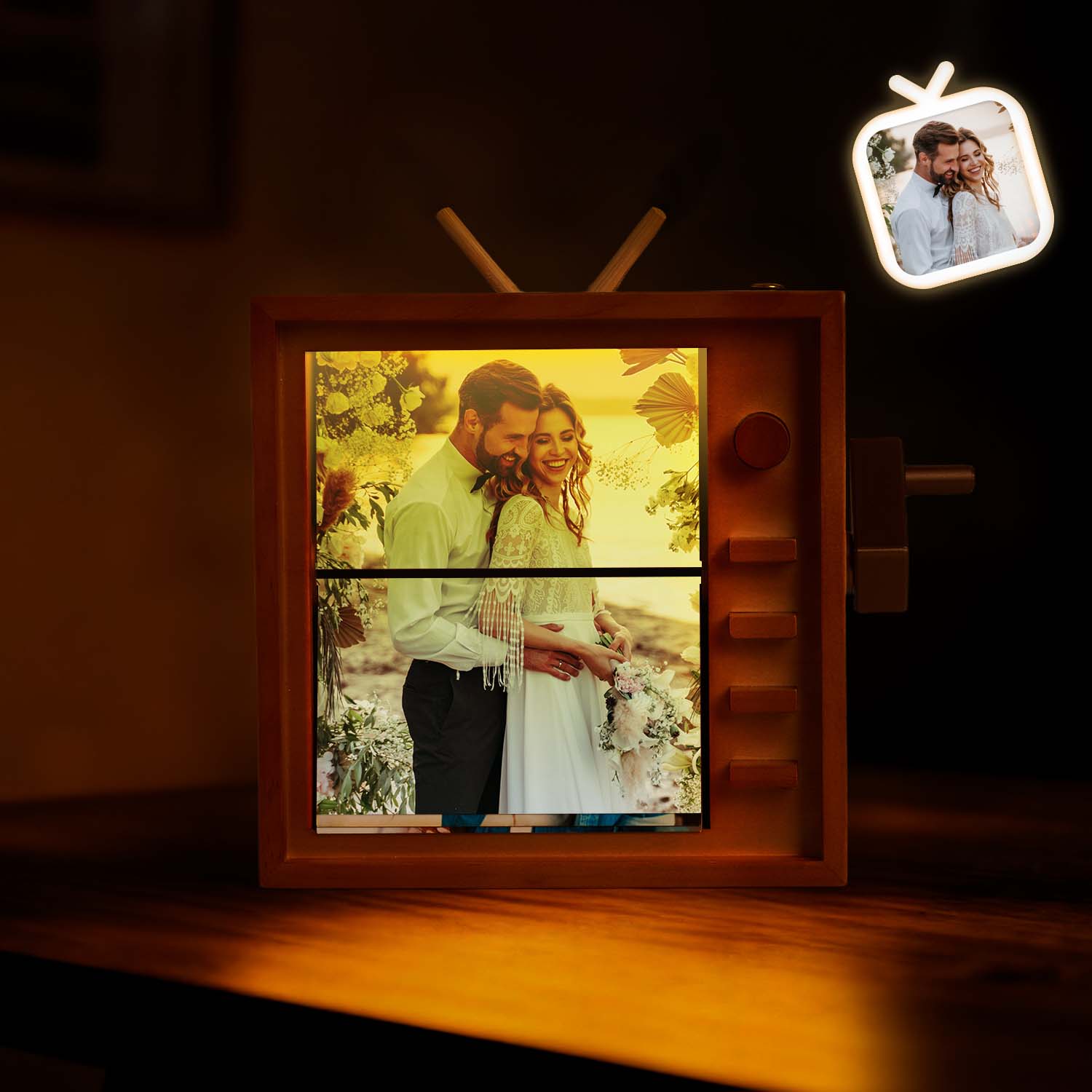 Personalizowana ramka na zdjęcia z animacją, prezent na rocznicę lub urodziny