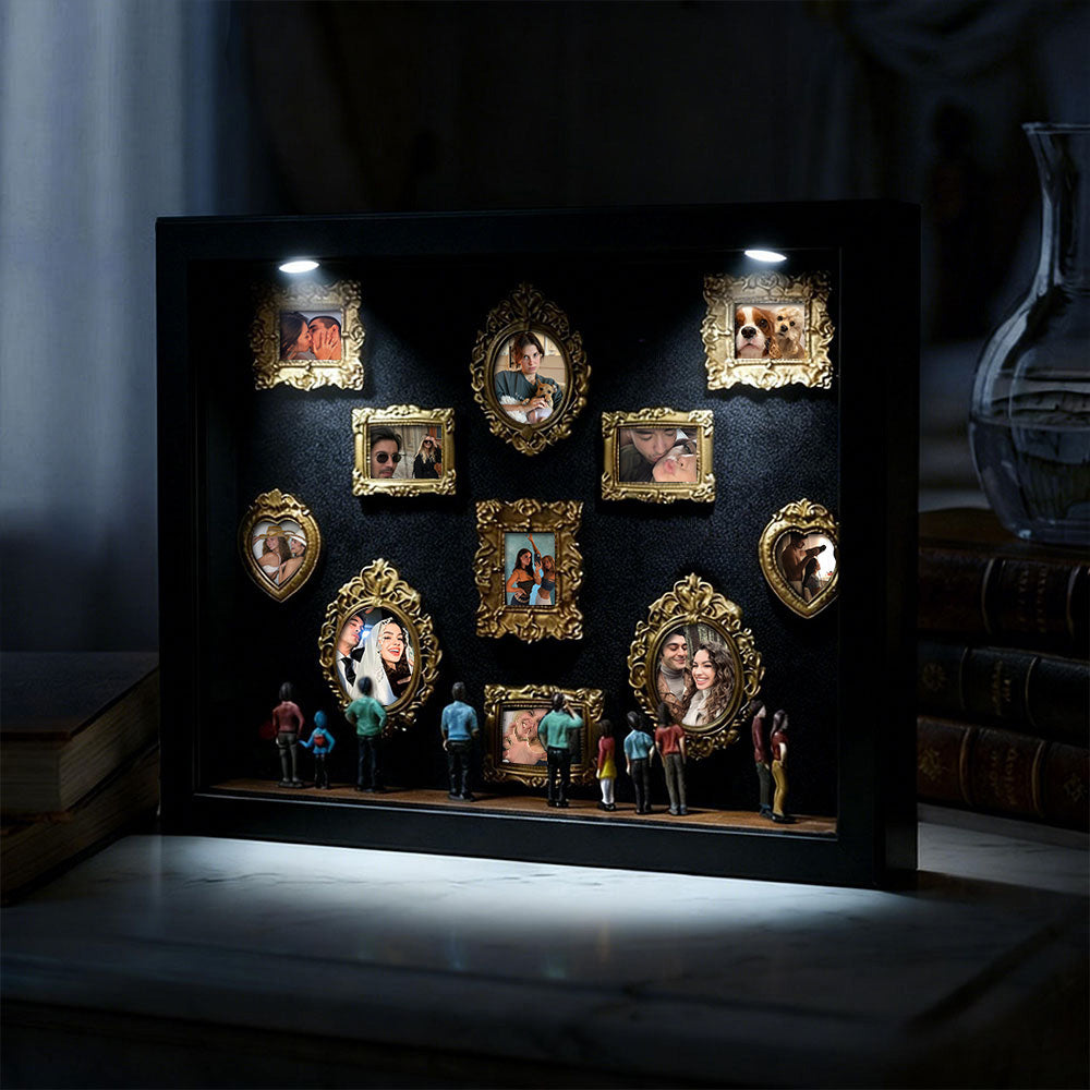With Spot Lights : Museum of Us Black Frame Personalized Couples Gift for Her Cute Miniature Museum Gifts