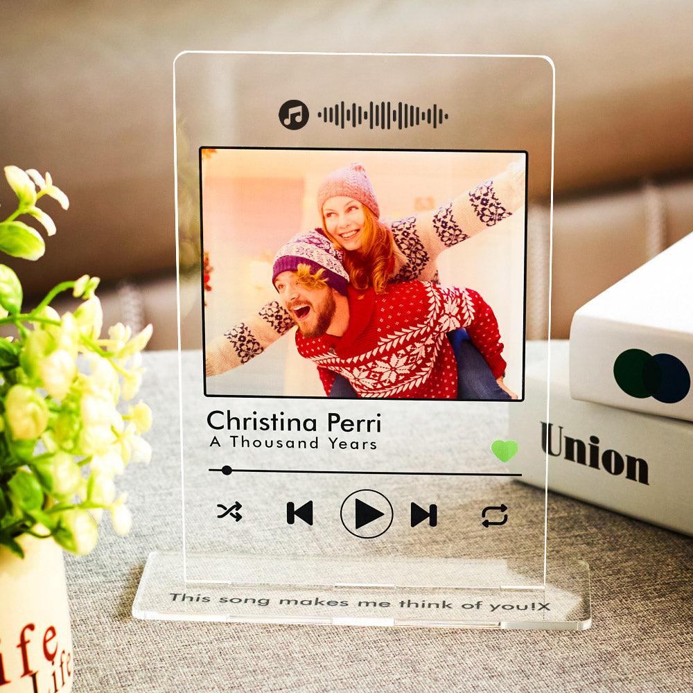 Personalizowana figurka z kodem QR na prezent muzyczny dla pary na rocznicę