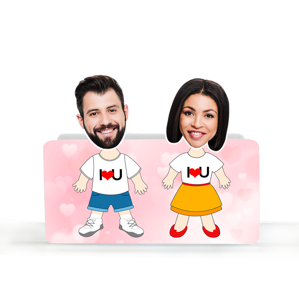 Personalizowana figurka na kokpit samochodu dla pary, prezent na rocznicę