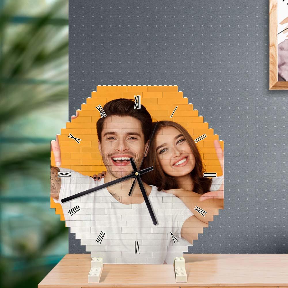 Personalizowany zegar ścienny z zdjęciem, prezent na rocznicę dla pary