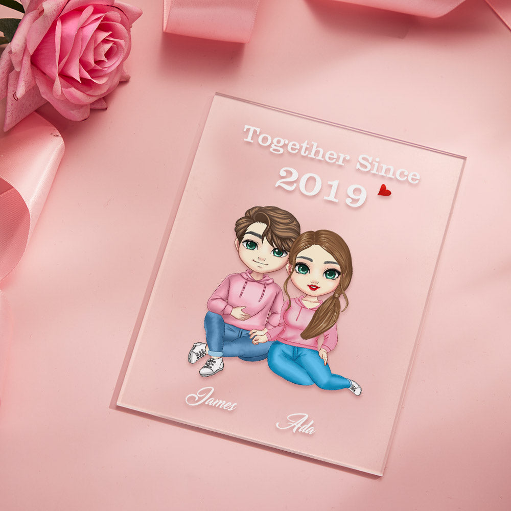 Personalizowana figurka dla pary na Walentynki lub rocznicę z kartą