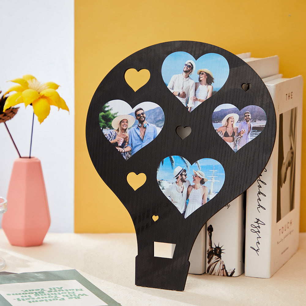 Personalizowana ramka na zdjęcia w kształcie balonu na gorące powietrze, prezent na rocznicę