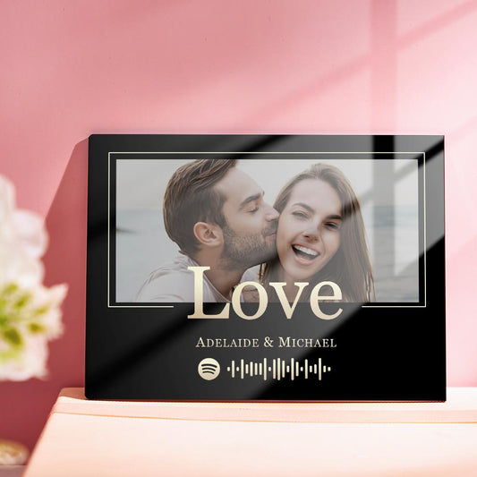 Personalizowana tablica akrylowa z zdjęciem dla pary na prezent do domu