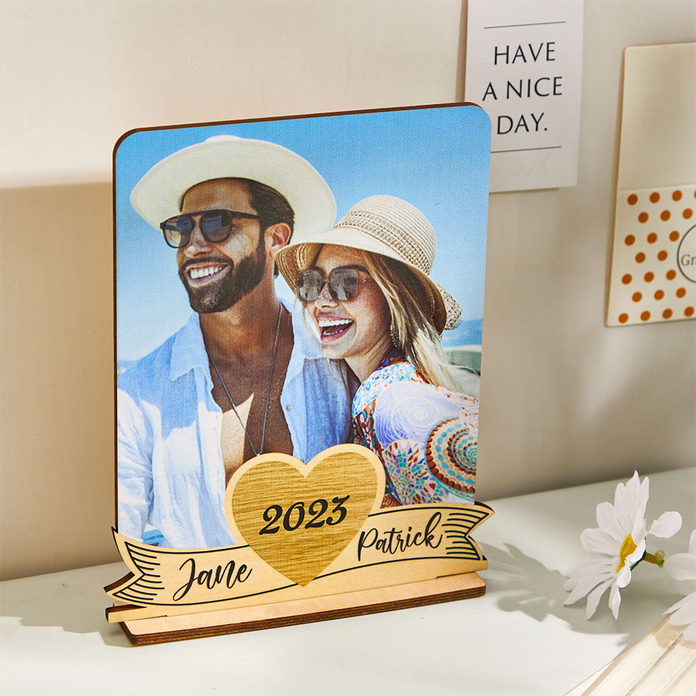 Personalizowana ramka na zdjęcia z tekstem dla pary na rocznicę