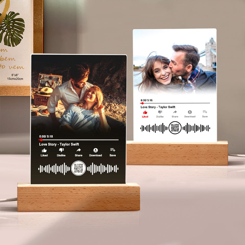 Personalizowana tablica muzyczna z zdjęciem dla pary na rocznicę