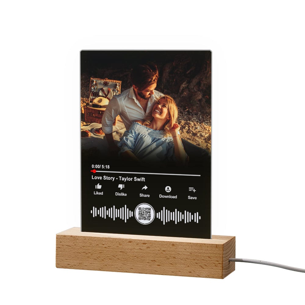 Personalizowana tablica muzyczna z zdjęciem dla pary na rocznicę
