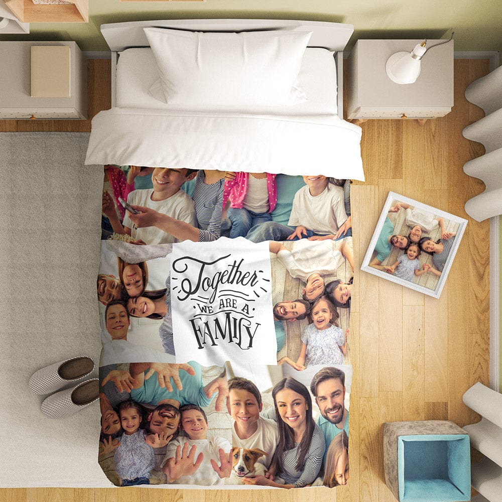 Personalizowana pościel z kolażem zdjęć na prezent dla niej lub niego