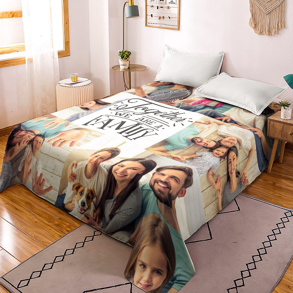 Personalizowana pościel z kolażem zdjęć na prezent dla pary na rocznicę