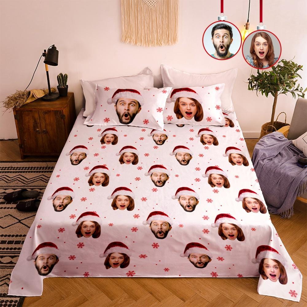 Personalizowany zestaw pościeli z poduszkami na prezent dla pary na święta