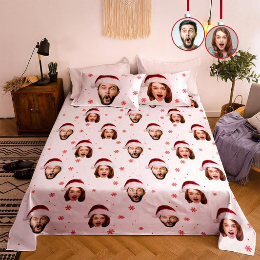 Personalizowany zestaw pościeli z poduszkami na prezent dla pary na święta