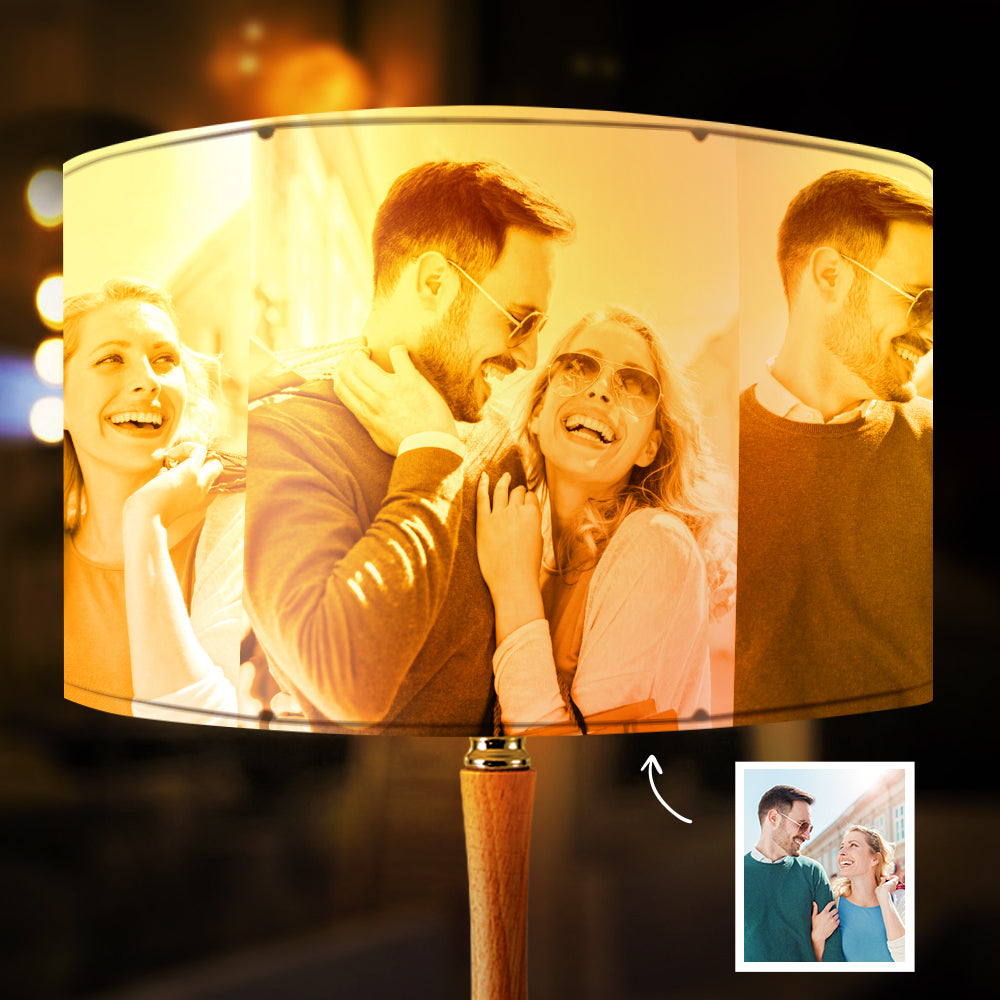 Personalizowany abażur z zdjęciem na prezent do domu, dekoracja wnętrz