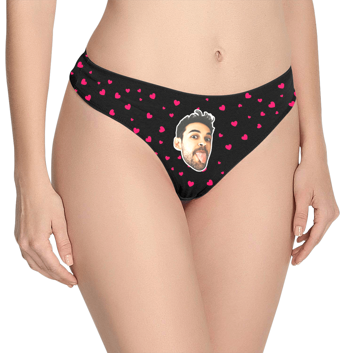 Personalizowane majtki z twarzą dla niej na prezent na rocznicę lub walentynki