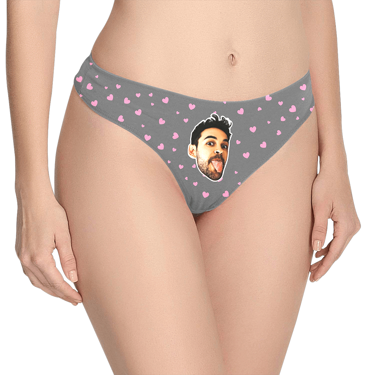 Personalizowane majtki z twarzą dla niej na prezent na rocznicę lub walentynki
