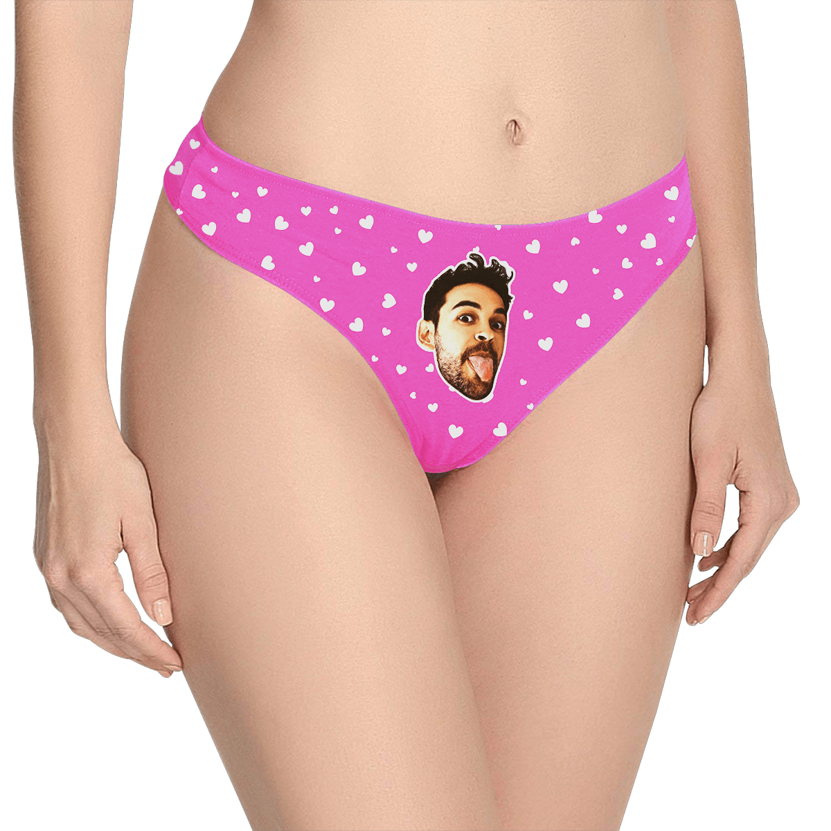 Personalizowane majtki z twarzą dla niej na prezent na rocznicę lub walentynki
