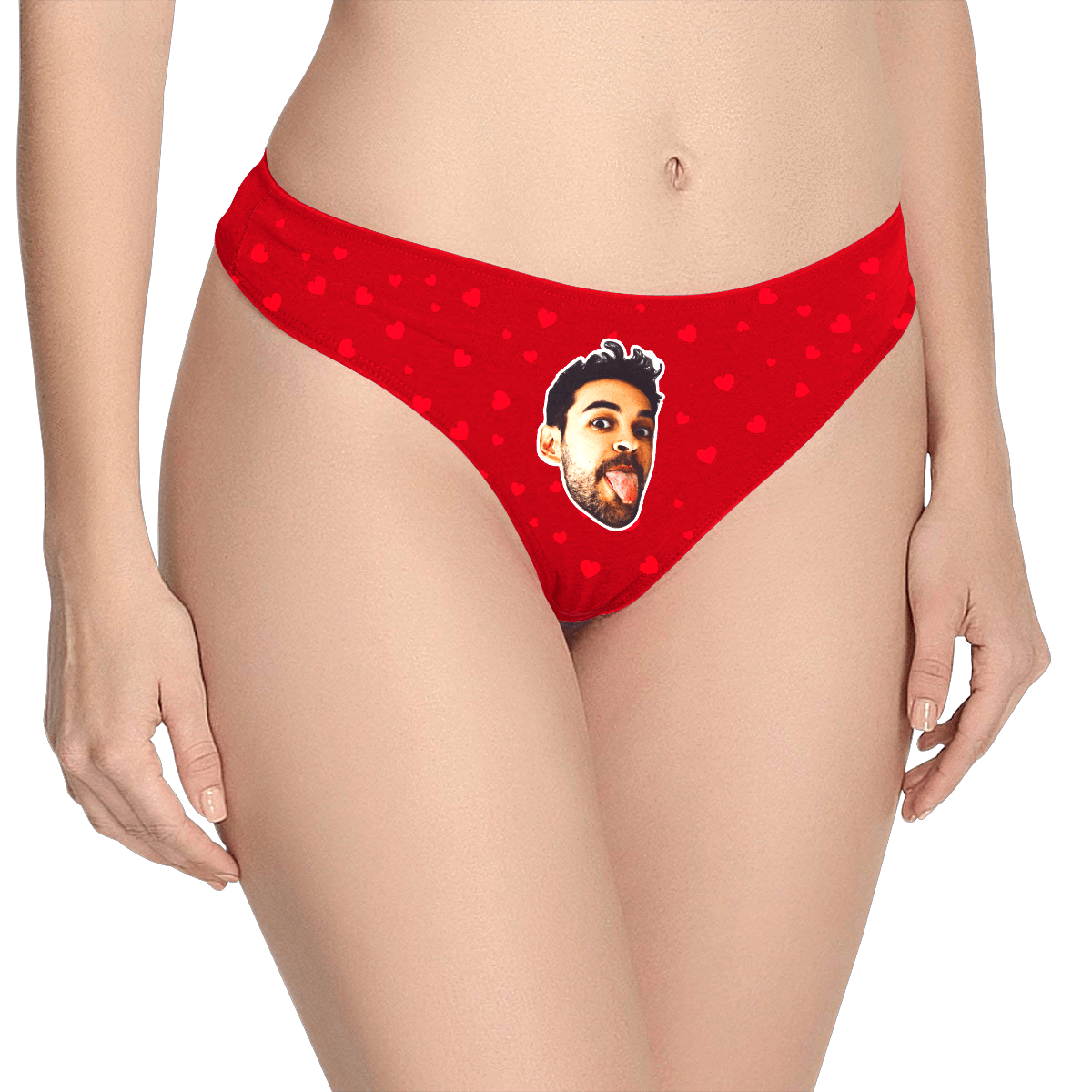Personalizowane majtki z twarzą dla niej na prezent na rocznicę lub walentynki