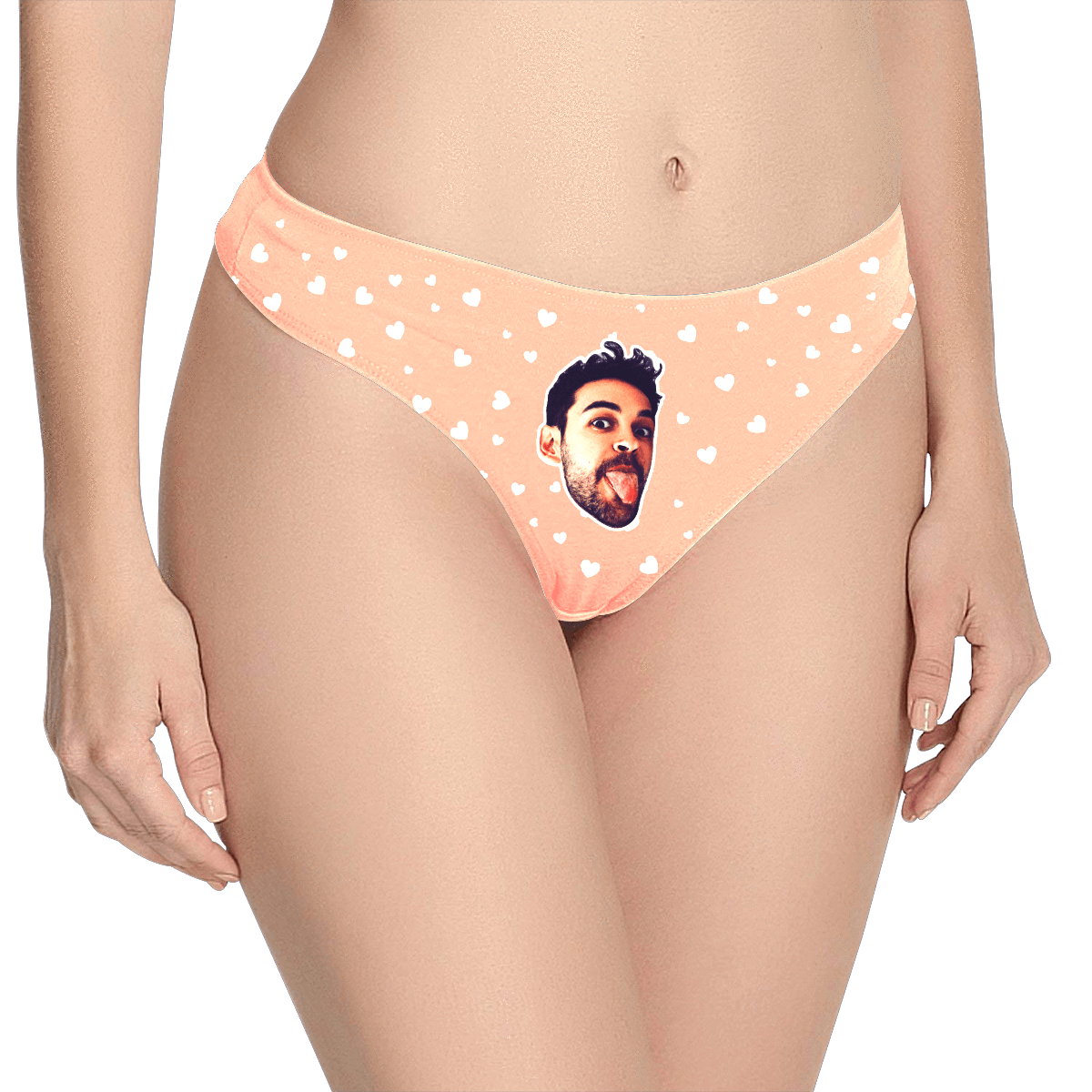Personalizowane majtki z twarzą dla niej na prezent na rocznicę lub walentynki