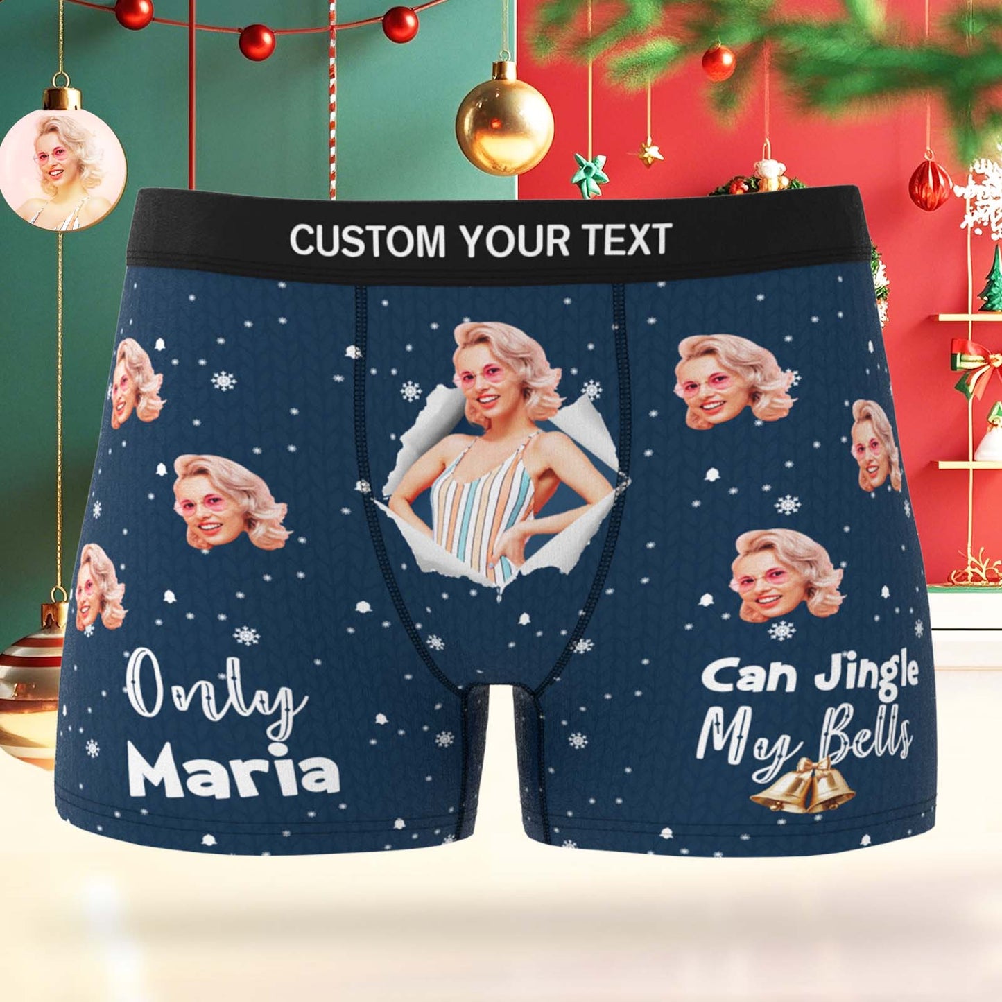 Personalizowane bokserki z własnym tekstem i zdjęciem na prezent dla niego