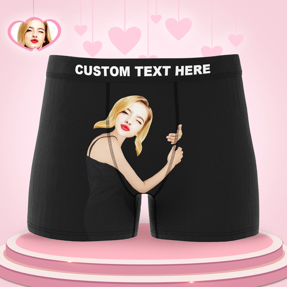 Personalizowane bokserki z zdjęciem dla pary na rocznicę lub walentynki