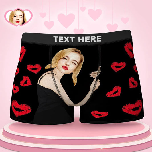 Personalizowane bokserki z nadrukiem serca dla chłopaka na prezent