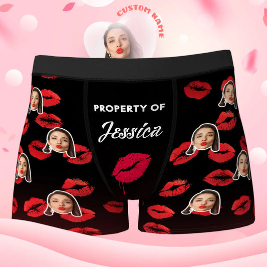 Personalizowane bokserki z własnym zdjęciem na Walentynki dla niego