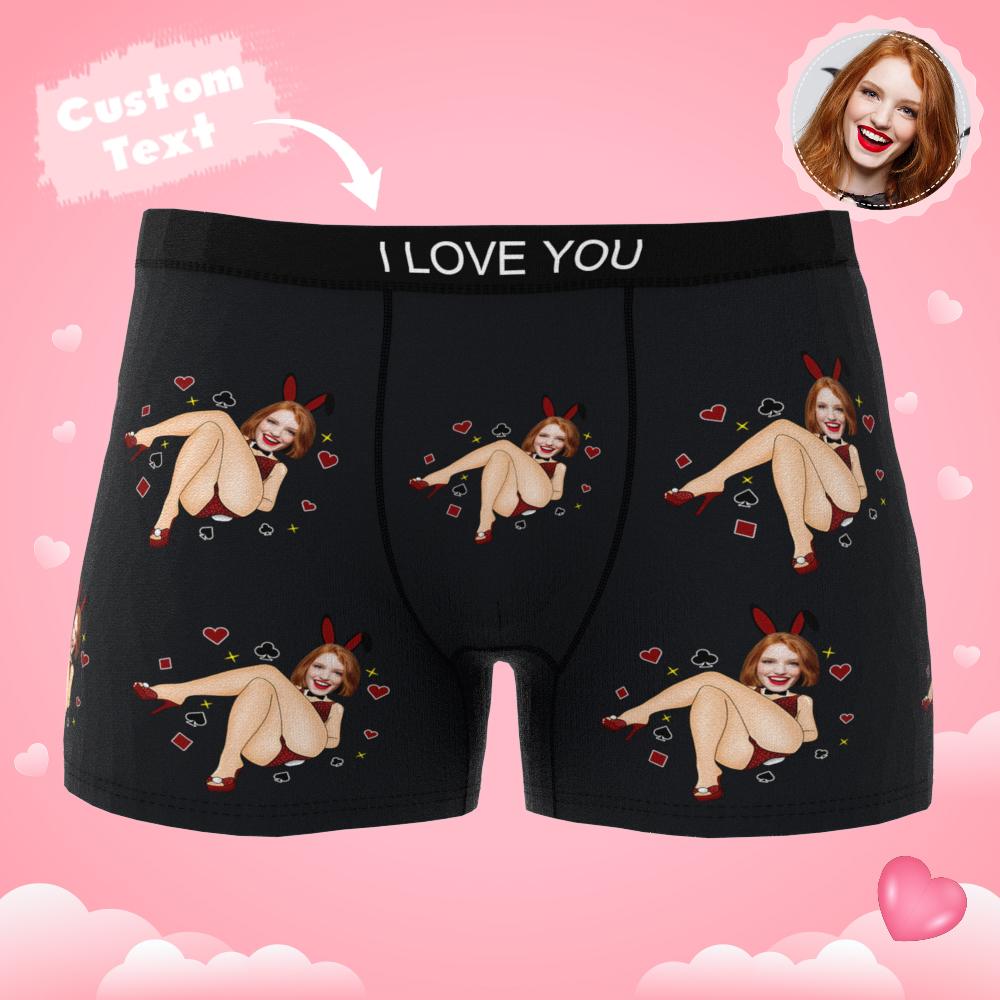 Personalizowana figurka królika w bieliźnie na Walentynki dla chłopaka