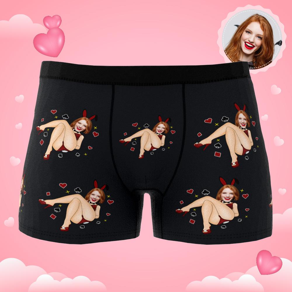 Personalizowana figurka królika w bieliźnie na Walentynki dla chłopaka